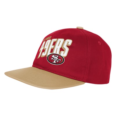 San Francisco 49ers Outerstuff Youth Flat Brim Snapback Hat - Scarlet/Gold