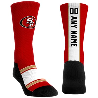  San Francisco 49ers Rock Em Youth Custom Jersey Crew Socks - Red