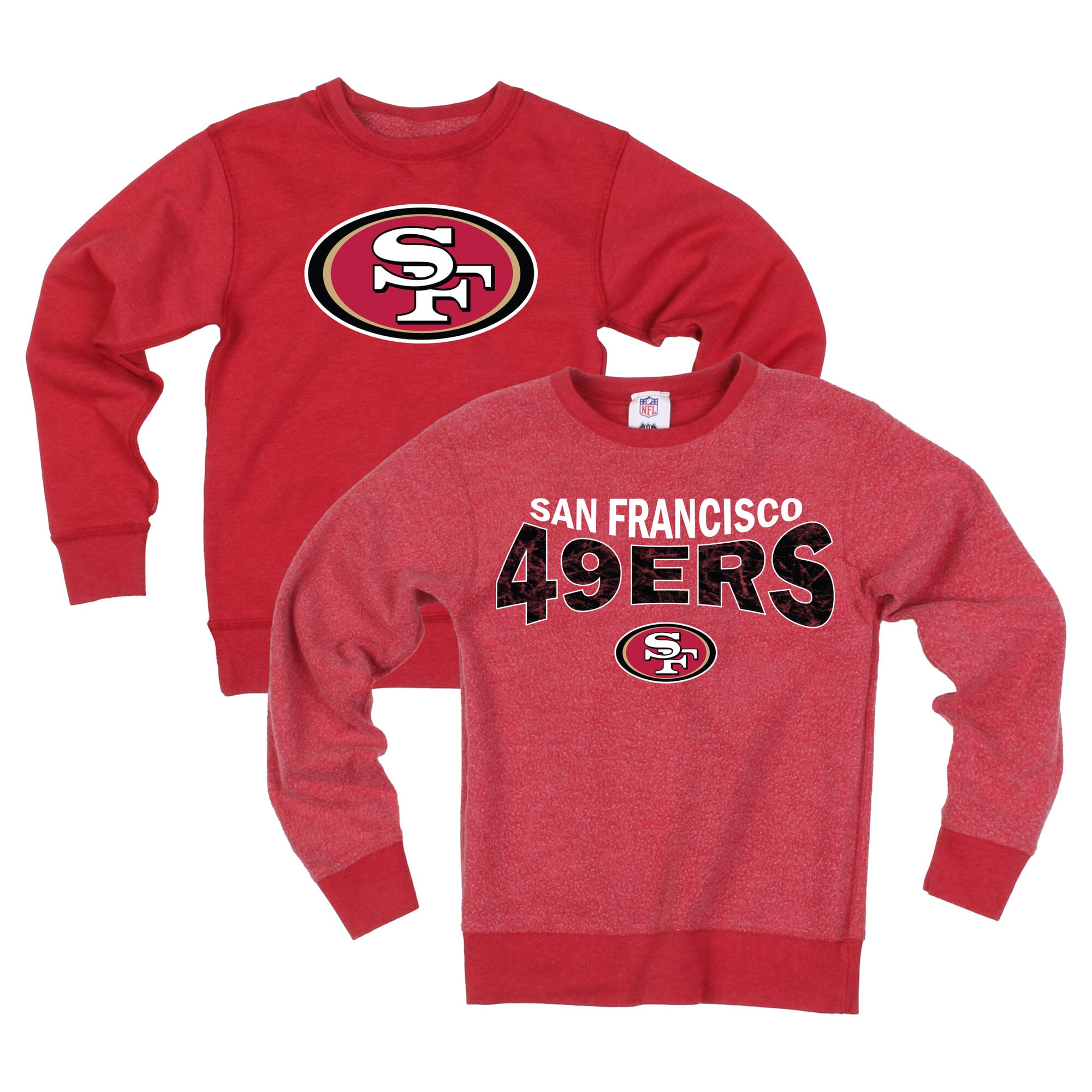 Sweat-shirt réversible en polaire Wes & Willy Scarlet des 49ers de San Francisco pour jeunes
