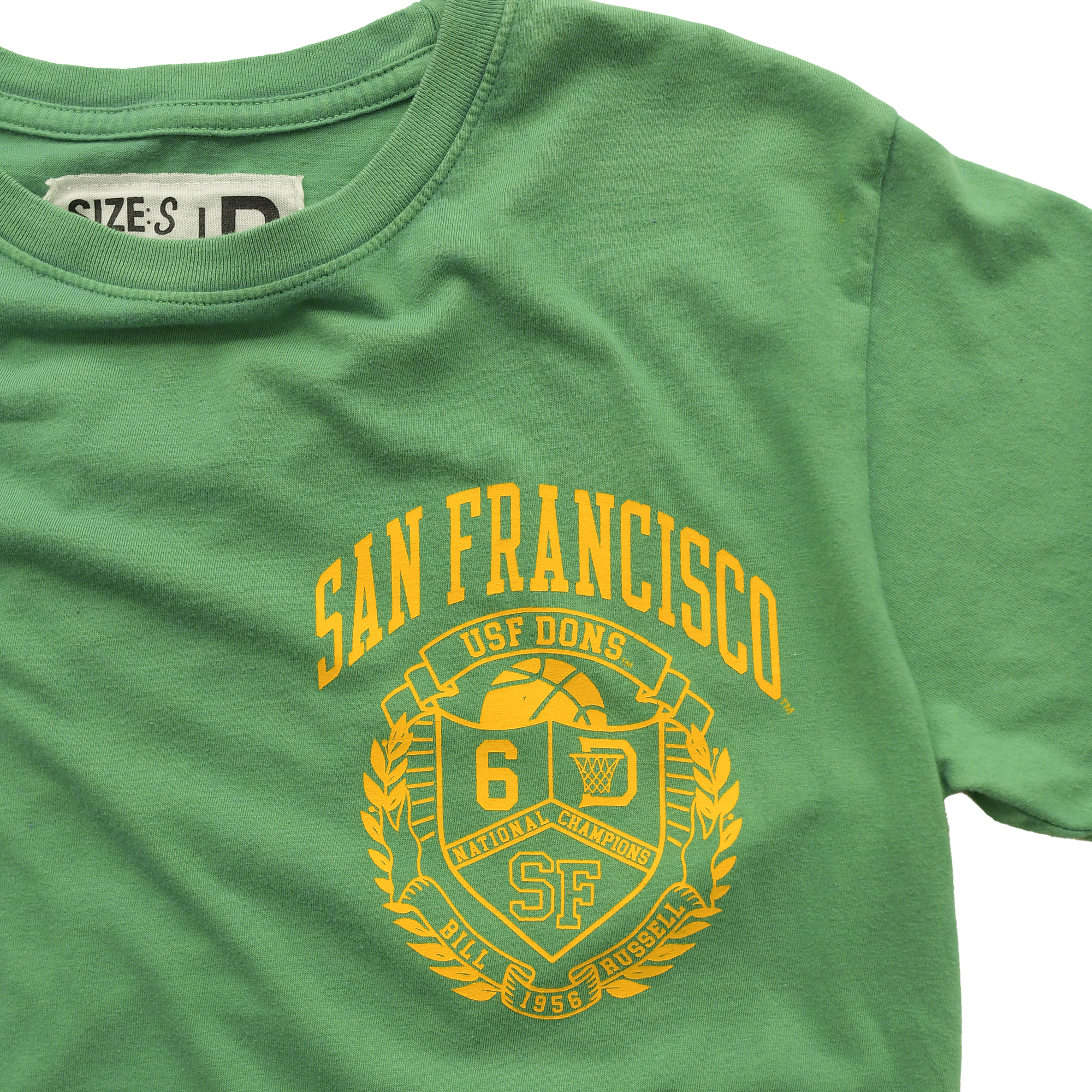 Unisex Roots of Fight Bill Russell Green San Francisco Dons T-Shirt