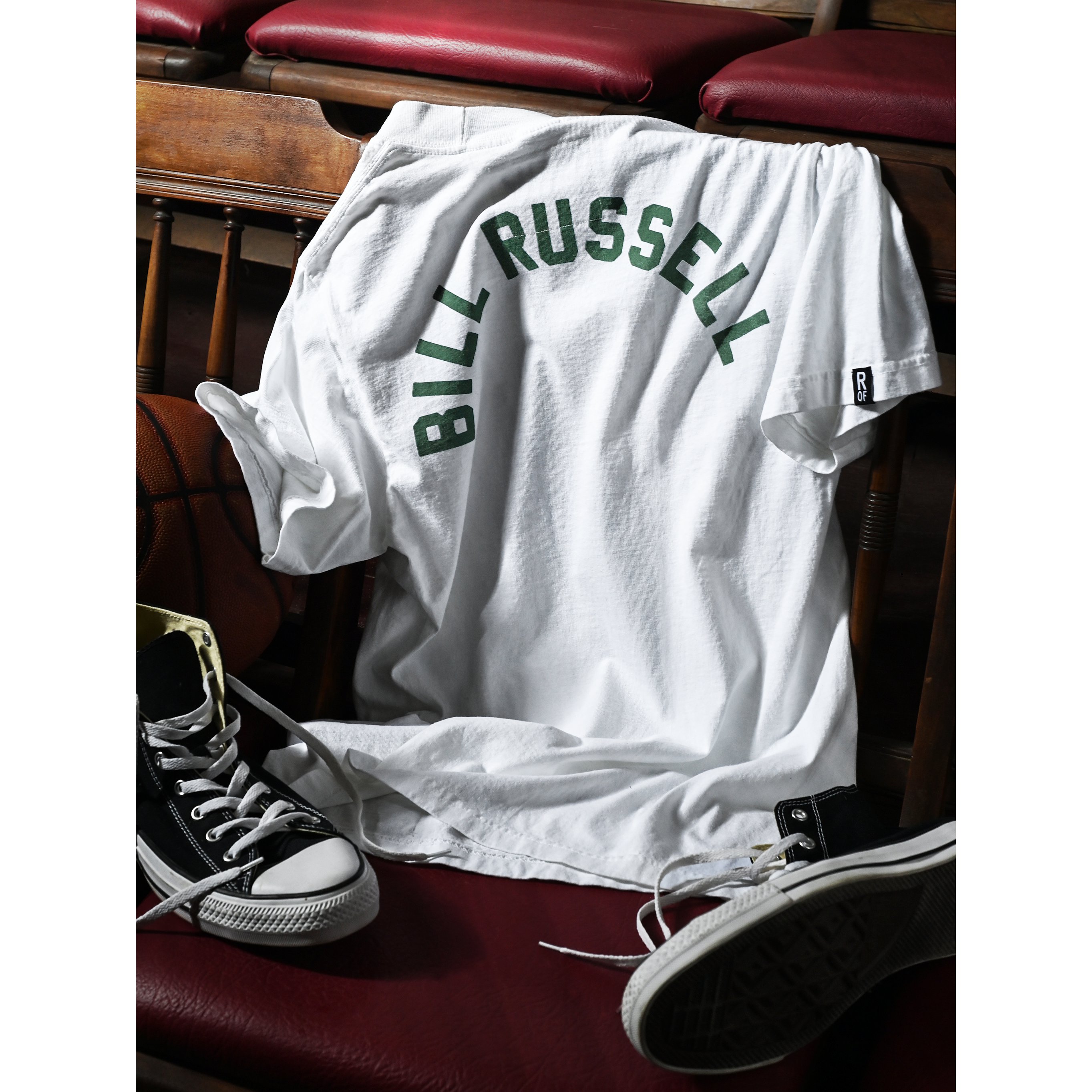 Unisex Roots of Fight Bill Russell White San Francisco Dons Heavyweight T-Shirt