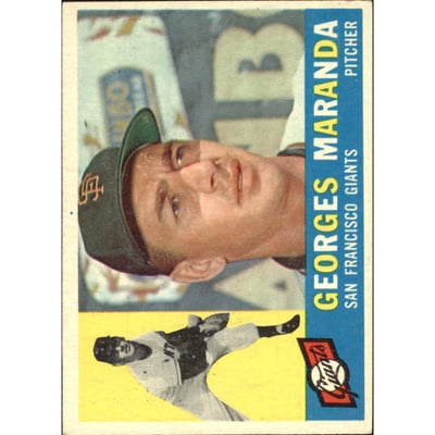 1960 Topps #479 Georges Maranda RC