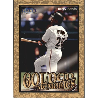 1999 Fleer Tradition Golden Memories #2 Barry Bonds
