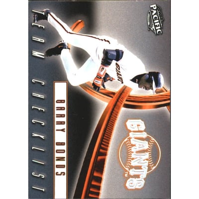 1999 Pacific Team Checklists #30 Barry Bonds