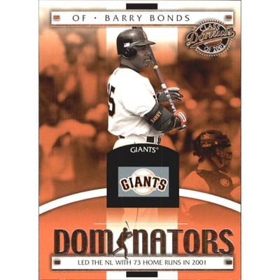 2001 Donruss Class of 2001 Dominators #DM14 Barry Bonds