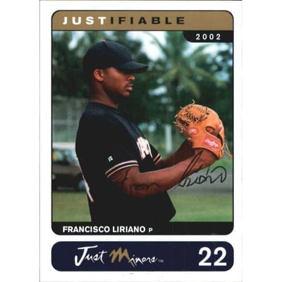 2002-03 Justifiable Autographs #22 Francisco Liriano/400