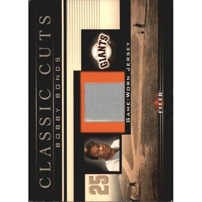2002 Fleer Classic Cuts Game Used #BBJ Bobby Bonds Jsy