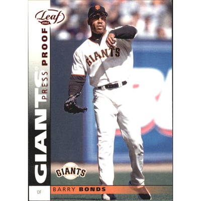 2002 Leaf Press Proofs Red #137 Barry Bonds