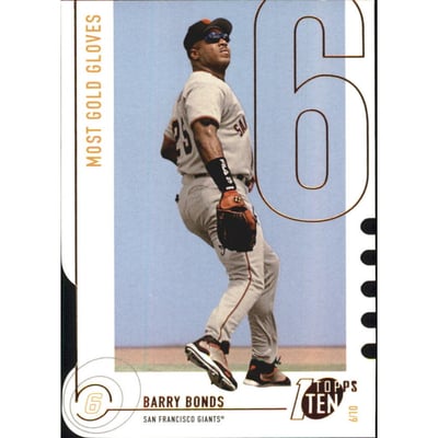 2002 Topps Ten Die Cuts #186 Barry Bonds GLV