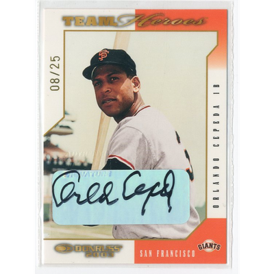 2003 Donruss Team Heroes Autographs #444 Orlando Cepeda/25