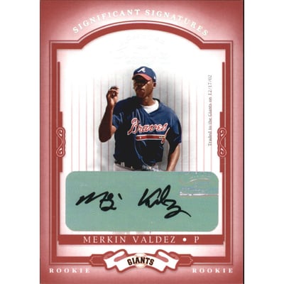 2004 Donruss Classics Significant Signatures Red #177 Merkin Valdez ROO/250