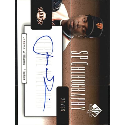2004 SP Authentic Chirography Bronze #JW Jerome Williams