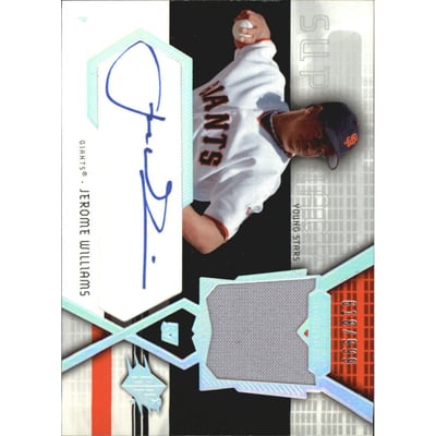 2004 SPx Swatch Supremacy Signatures Young Stars #JW Jerome Williams