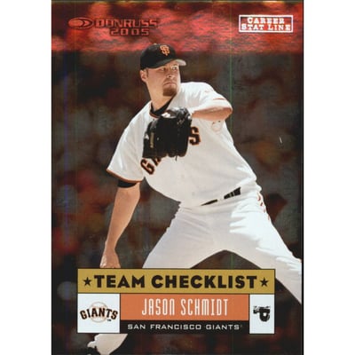 2005 Donruss Stat Line Career #395 Jason Schmidt TC/162