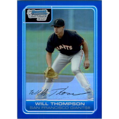 2006 Bowman Chrome Prospects Blue Refractors #BC140 Will Thompson