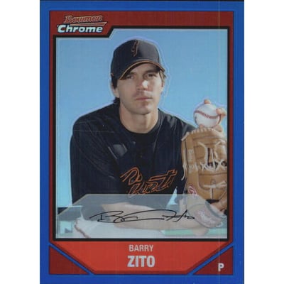 2007 Bowman Chrome Blue Refractors #101 Barry Zito