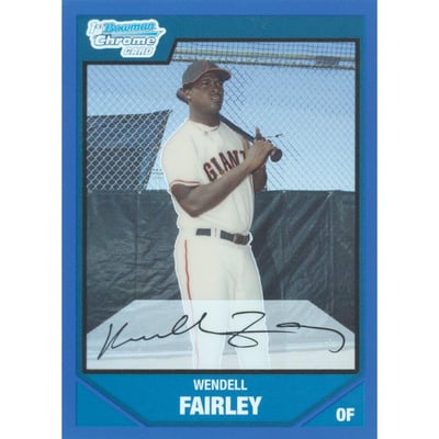 2007 Bowman Chrome Draft Draft Picks Blue Refractors #BDPP59 Wendell Fairley