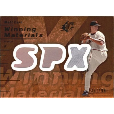 2007 SPx Winning Materials 199 Bronze #MC Matt Cain/199