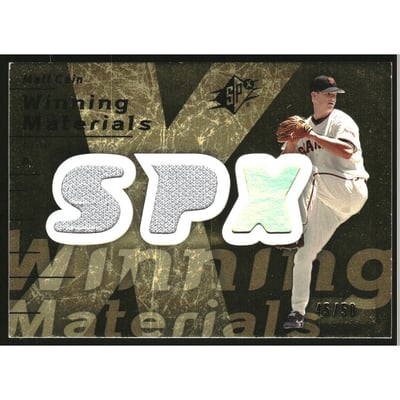 2007 SPx Winning Materials Dual Gold #MC Matt Cain/50