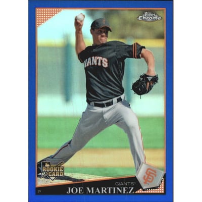 2009 Topps Chrome Blue Refractors #182 Joe Martinez