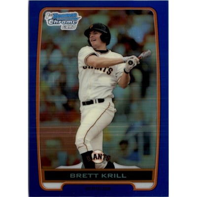 2012 Bowman Chrome Prospects Blue Refractors #BCP51 Brett Krill