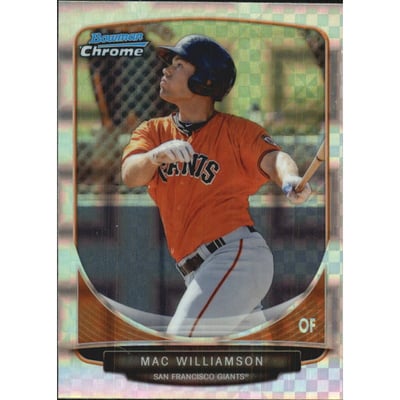 2013 Bowman Chrome Prospects X-Fractors #BCP220 Mac Williamson