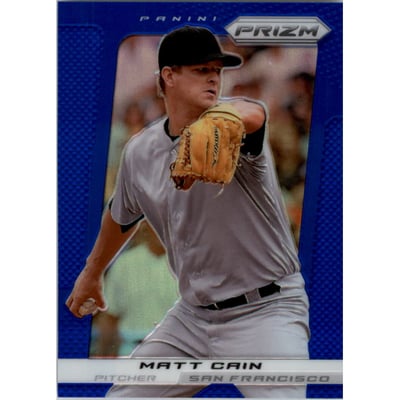 2013 Panini Prizm Prizms Blue #168 Matt Cain