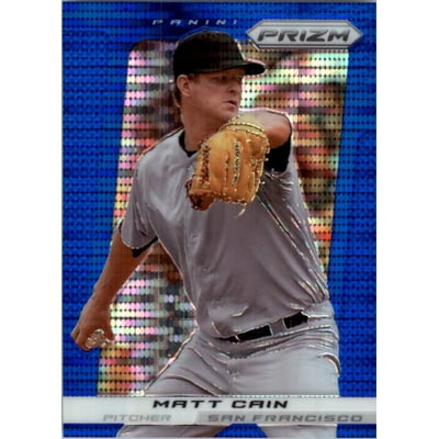 2013 Panini Prizm Prizms Blue Pulsar #168 Matt Cain