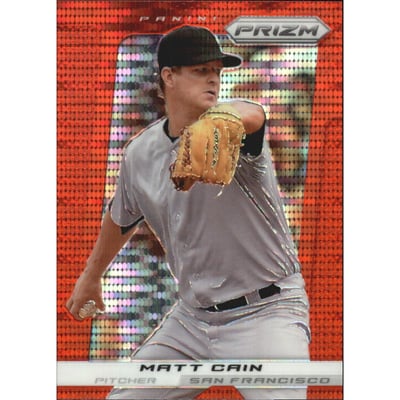 2013 Panini Prizm Prizms Red Pulsar #168 Matt Cain