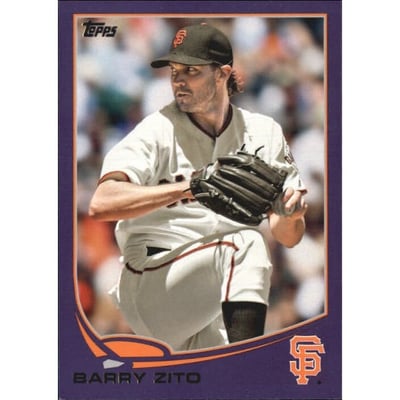 2013 Topps Toys R Us Purple Border #75 Barry Zito