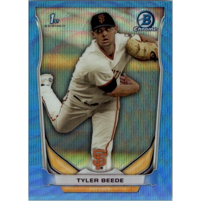 2014 Bowman Chrome Draft Blue Wave Refractors #CDP11 Tyler Beede