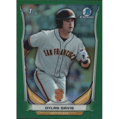2014 Bowman Chrome Mini Factory Set Green Refractors #196 Dylan Davis