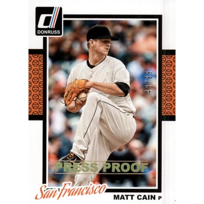 2014 Donruss Press Proofs Gold #333 Matt Cain