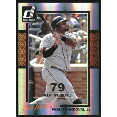 2014 Donruss Stat Line Season #159 Pablo Sandoval/79