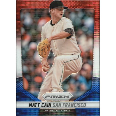 2014 Panini Prizm Prizms Red White and Blue Pulsar #57 Matt Cain
