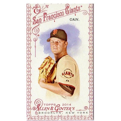 2014 Topps Allen and Ginter Mini Red #304 Matt Cain