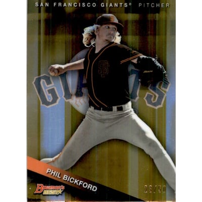 2015 Bowman's Best Top Prospects Gold Refractors #TP39 Phil Bickford