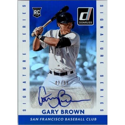2015 Donruss Signature Series Blue #9 Gary Brown/99