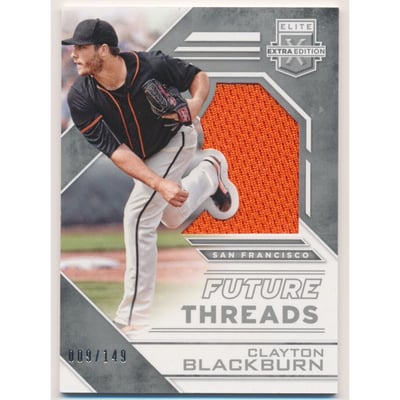 2016 Elite Extra Edition Future Threads Silhouettes Silver #8 Clayton Blackburn/149
