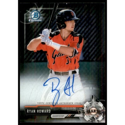 2017 Bowman Chrome Prospect Autographs #CPARH Ryan Howard