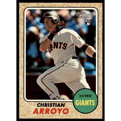 2017 Topps Heritage #508B Christian Arroyo Action SP