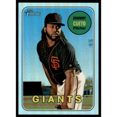 2018 Topps Heritage Chrome Refractors #THC64 Johnny Cueto