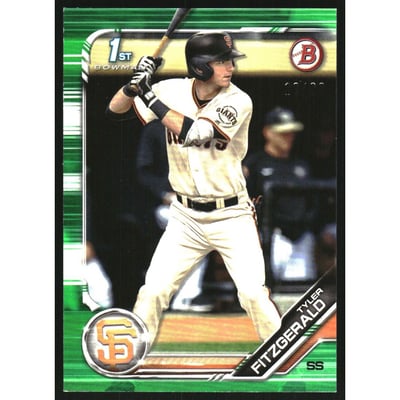 2019 Bowman Draft Green #BD152 Tyler Fitzgerald