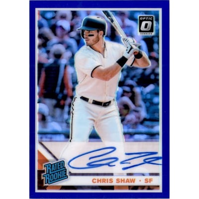 2019 Donruss Optic Rated Rookies Signatures Purple #5 Chris Shaw/125
