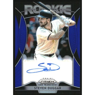 2019 Panini Prizm Rookie Autographs Prizms Blue #3 Steven Duggar