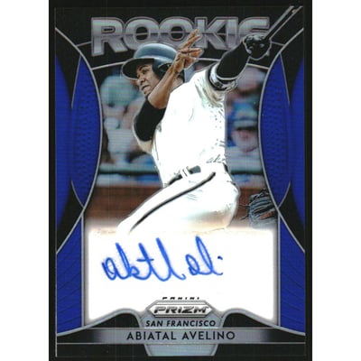 2019 Panini Prizm Rookie Autographs Prizms Blue #82 Abiatal Avelino