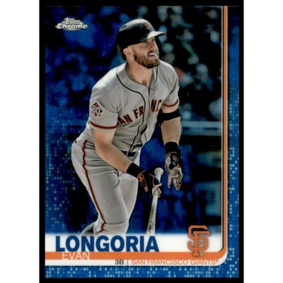 2019 Topps Chrome Blue Refractors #94 Evan Longoria