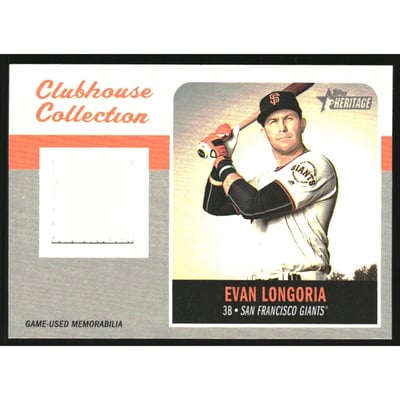 2019 Topps Heritage Clubhouse Collection Relics #CCREL Evan Longoria