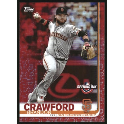2019 Topps Opening Day Red Foil #199 Brandon Crawford
