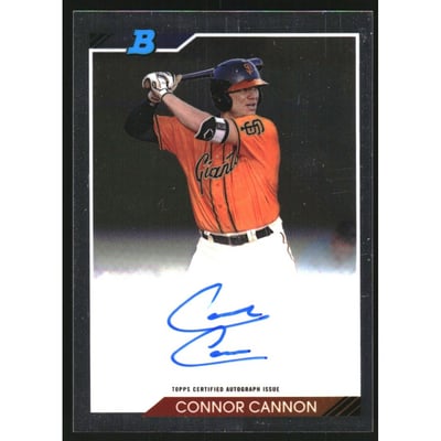 2020 Bowman Heritage Chrome Prospect Autographs #92PACC Connor Cannon